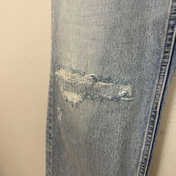 Moussy Vintage Jeans Women Japanese Howa Distressed Sz 28 Light Wash Button Fly - Picture 6 of 15